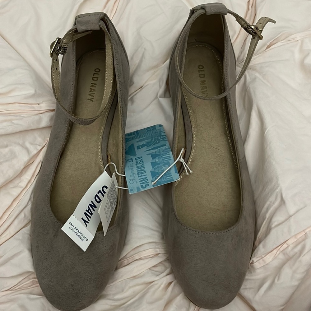 NWT Suede ballet slip on